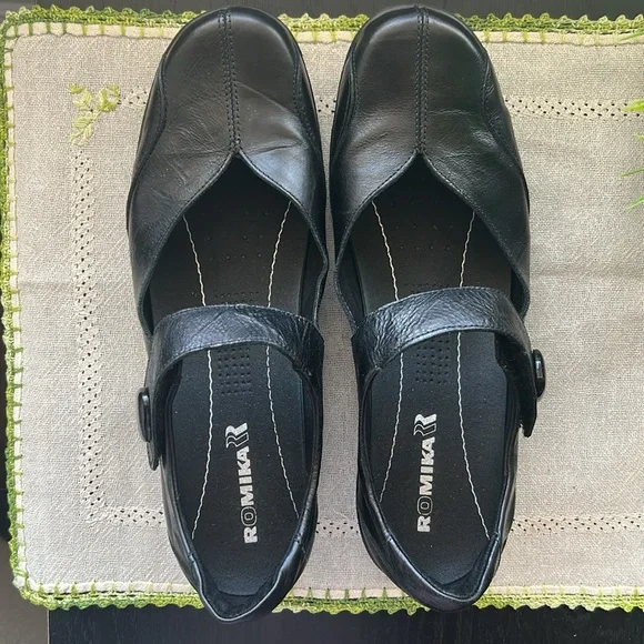 Romika Women's Black Mary Jane Shoes 9.5/41 - Picture 8 of 9